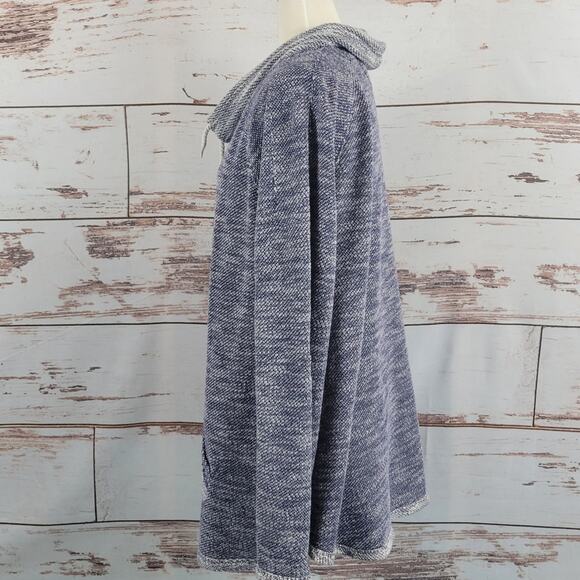 Kensie Performance Cowl Neck Pullover Marled Purple Size XXL - Picture 2 of 8